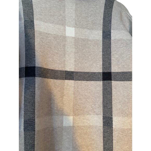 Tahari Gray Plaid Cropped Sweater Large - Picture 2 of 5